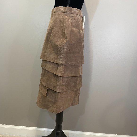 Wear it Out Womens Lined Layered Suede Skirt sz 14 NWT (1 Flaw) See Photos - Picture 5 of 9